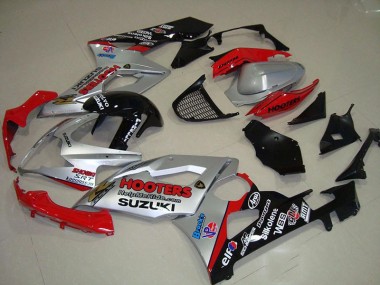 Aftermarket Silver and Red 05-06 Suzuki GSXR 1000 Motorcycle Fairings Sale