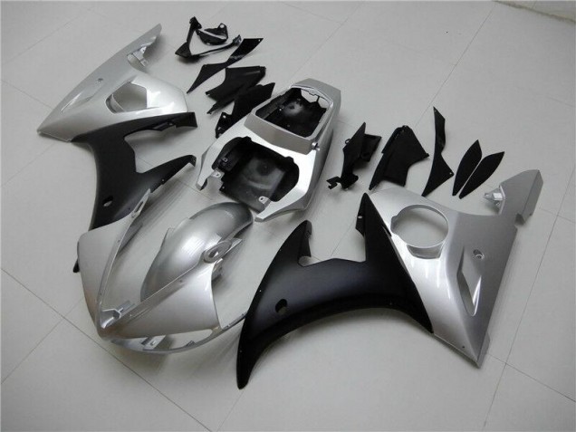 Aftermarket Silver Black 03-05 Yamaha YZF R6 Motorcycle Fairings Sale Aftermarket Silver Black 03-05 Yamaha YZF R6 Motorcycle Fairings Sale
