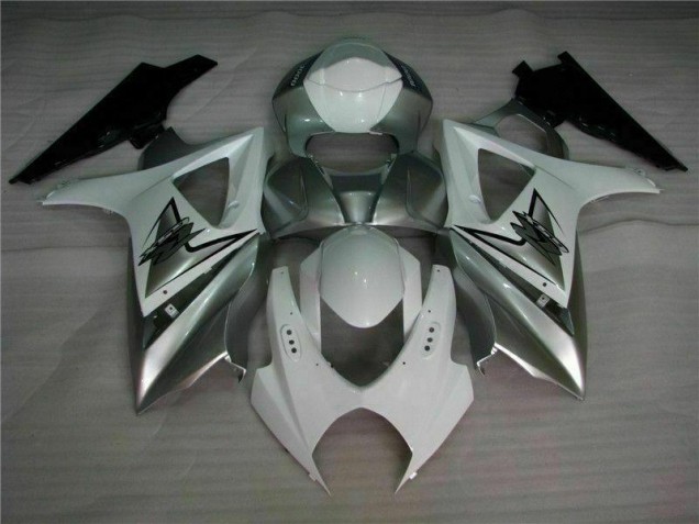 Aftermarket Silver White 07-08 Suzuki GSXR 1000 Motorcycle Fairings Sale