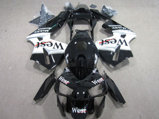 Aftermarket West White Black 03-04 Honda CBR600RR Motorcycle Fairings Sale Aftermarket West White Black 03-04 Honda CBR600RR Motorcycle Fairings Sale