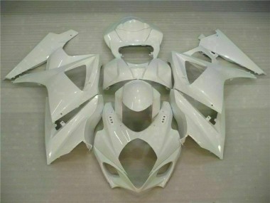 Aftermarket White 07-08 Suzuki GSXR 1000 Motorcycle Fairings Sale