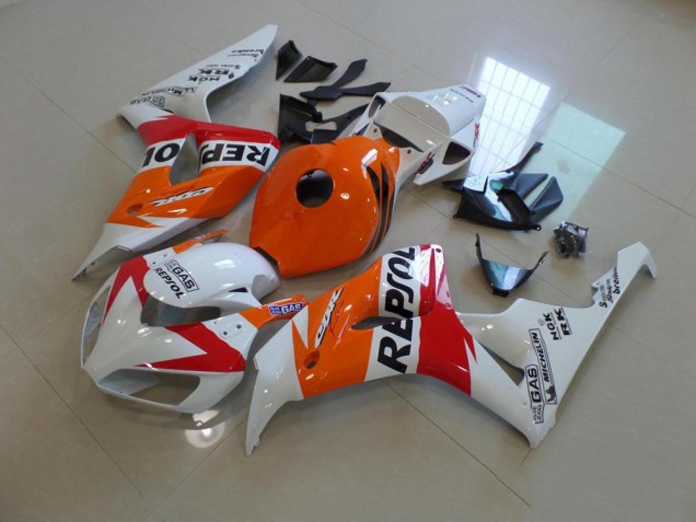Aftermarket White and Orange Repsol 06-07 Honda CBR1000RR Motorcycle Fairings Sale Aftermarket White and Orange Repsol 06-07 Honda CBR1000RR Motorcycle Fairings Sale