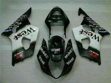 Aftermarket White Black 03-04 Suzuki GSXR 1000 Abs Fairing Kit Sale