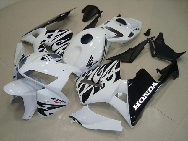 Aftermarket White Black 05-06 Honda CBR600RR Motorcycle Fairings Sale