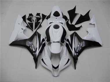 Aftermarket White Black 07-08 Honda CBR600RR Plastics Motorcycle Fairings Sale
