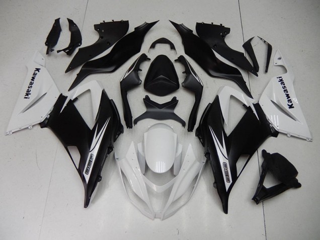 Aftermarket White Black 13-18 Kawasaki Ninja ZX6R Fairing Kit Sale Aftermarket White Black 13-18 Kawasaki Ninja ZX6R Fairing Kit Sale