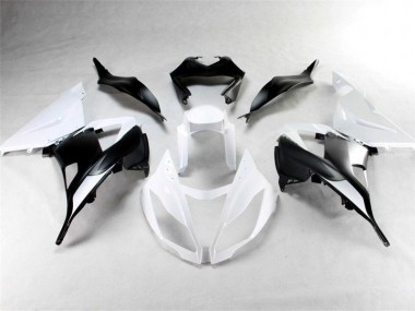 Aftermarket White Black 13-18 Kawasaki Ninja ZX6R Injection Fairing Kit Sale