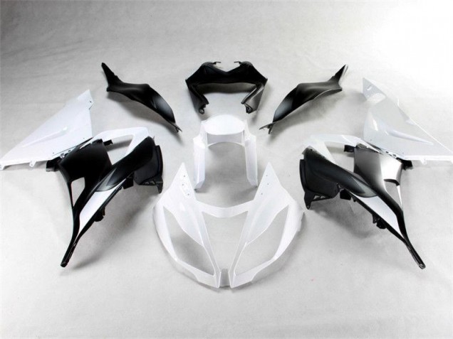 Aftermarket White Black 13-18 Kawasaki Ninja ZX6R Injection Fairing Kit Sale Aftermarket White Black 13-18 Kawasaki Ninja ZX6R Injection Fairing Kit Sale