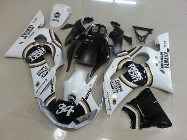 Aftermarket White Black 98-02 Yamaha YZF R6 Motorcycle Fairings Sale