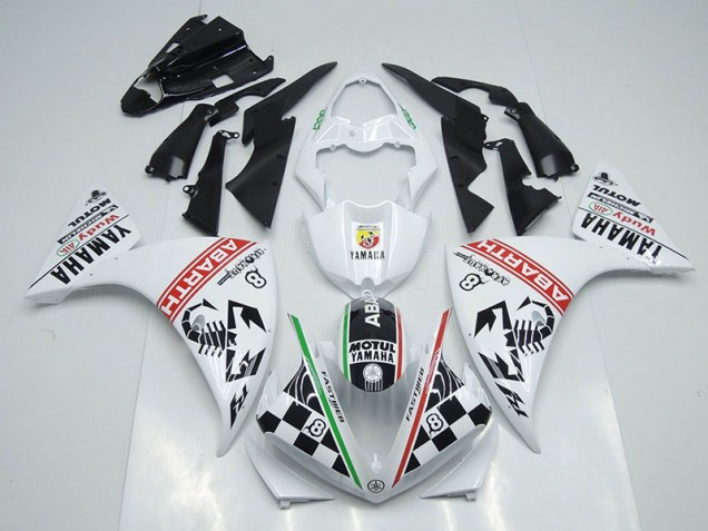 Aftermarket White Black Abrath 09-11 Yamaha YZF R1 Motorcycle Fairings Sale Aftermarket White Black Abrath 09-11 Yamaha YZF R1 Motorcycle Fairings Sale