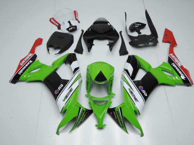 Aftermarket White Black and Green 08-10 Kawasaki Ninja ZX10R Motorcycle Fairings Sale Aftermarket White Black and Green 08-10 Kawasaki Ninja ZX10R Motorcycle Fairings Sale