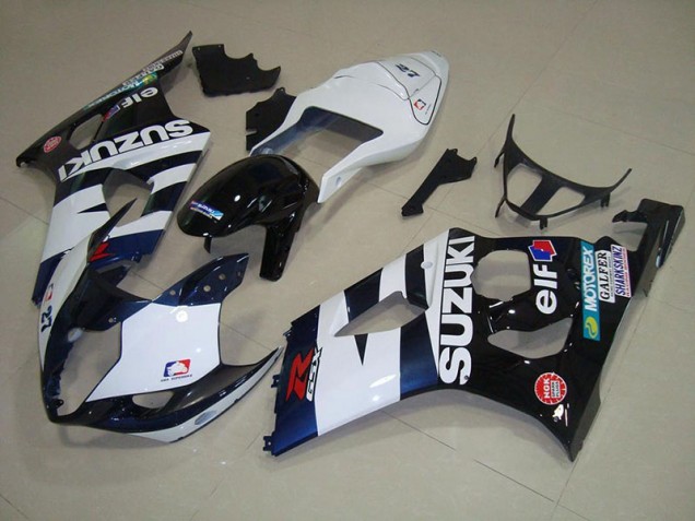 Aftermarket White Black Elf 03-04 Suzuki GSXR 1000 Motorcycle Fairings Sale