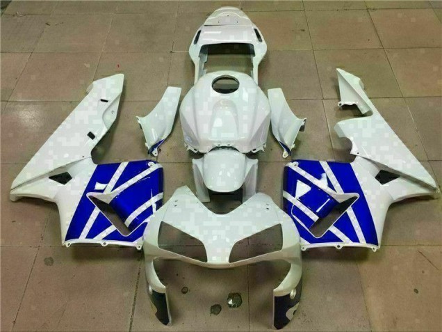 Aftermarket White Blue 03-04 Honda CBR600RR Abs Complete Fairing Kit Sale Aftermarket White Blue 03-04 Honda CBR600RR Abs Complete Fairing Kit Sale