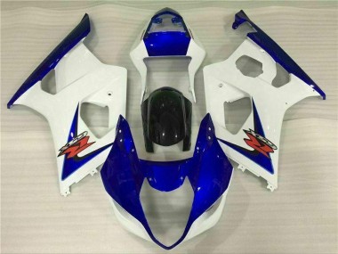 Aftermarket White Blue 03-04 Suzuki GSXR 1000 Motorcycle Fairings Sale