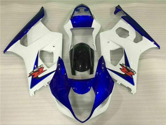Aftermarket White Blue 03-04 Suzuki GSXR 1000 Motorcycle Fairings Sale Aftermarket White Blue 03-04 Suzuki GSXR 1000 Motorcycle Fairings Sale