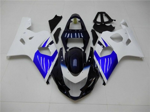 Aftermarket White Blue 04-05 Suzuki GSXR 600/750 Motorcycle Fairings Sale Aftermarket White Blue 04-05 Suzuki GSXR 600/750 Motorcycle Fairings Sale