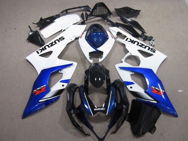 Aftermarket White Blue 05-06 Suzuki GSXR1000 Motorcycle Fairings Sale Aftermarket White Blue 05-06 Suzuki GSXR1000 Motorcycle Fairings Sale