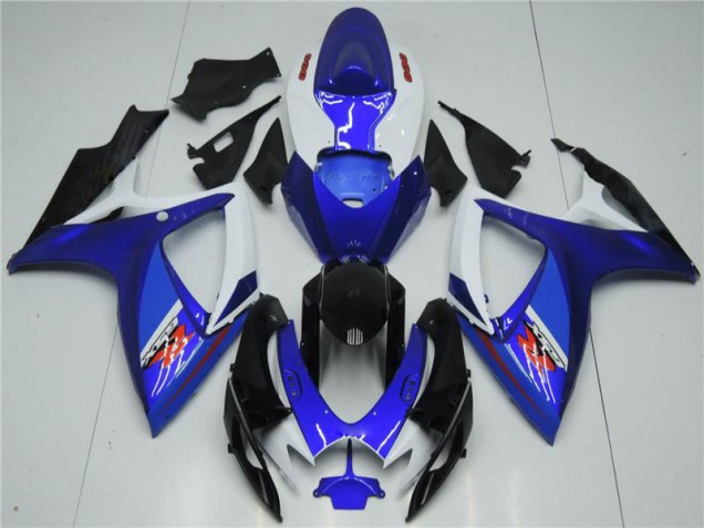 Aftermarket White Blue 06-07 Suzuki GSXR 600/750 Motorcycle Fairings Sale Aftermarket White Blue 06-07 Suzuki GSXR 600/750 Motorcycle Fairings Sale