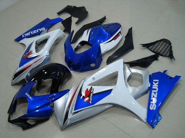 Aftermarket White Blue 07-08 Suzuki GSXR 1000 Motorcycle Fairings Sale Aftermarket White Blue 07-08 Suzuki GSXR 1000 Motorcycle Fairings Sale