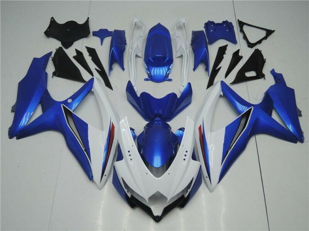 Aftermarket White Blue 08-10 Suzuki GSXR 600/750 Plastics Fairing Kits Sale Aftermarket White Blue 08-10 Suzuki GSXR 600/750 Plastics Fairing Kits Sale