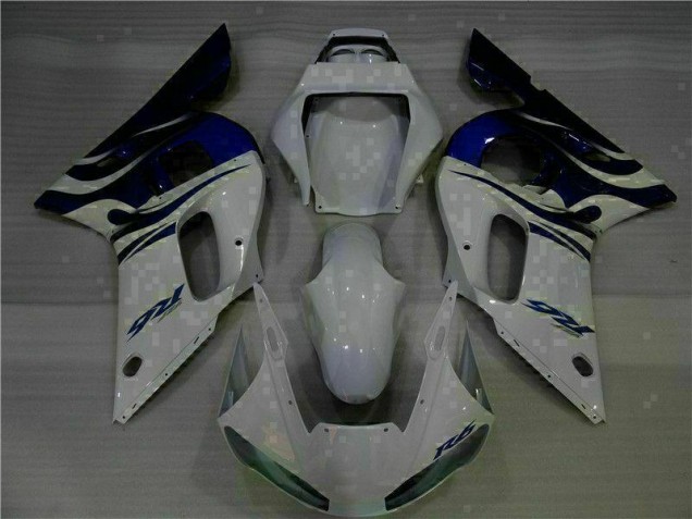 Aftermarket White Blue 98-02 Yamaha YZF R6 Motorcycle Fairings Sale Aftermarket White Blue 98-02 Yamaha YZF R6 Motorcycle Fairings Sale