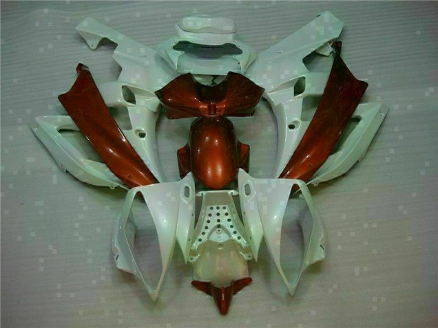 Aftermarket White Brown 06-07 Yamaha YZF R6 Motorcycle Fairings Sale Aftermarket White Brown 06-07 Yamaha YZF R6 Motorcycle Fairings Sale