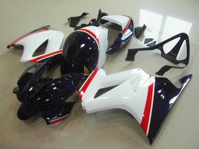 Aftermarket White Dark Blue 02-13 Honda VFR800 Motorcycle Fairings Sale Aftermarket White Dark Blue 02-13 Honda VFR800 Motorcycle Fairings Sale