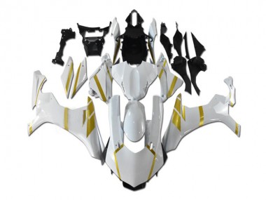 Aftermarket White Gold 15-19 Yamaha YZF R1 Motorcycle Fairings Sale