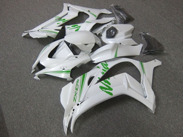Aftermarket White Green 16-19 Kawasaki Ninja ZX10R Motorcycle Fairings Sale Aftermarket White Green 16-19 Kawasaki Ninja ZX10R Motorcycle Fairings Sale