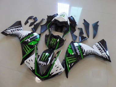Aftermarket White Green Big Monster 09-11 Yamaha YZF R1 Motorcycle Fairings Sale
