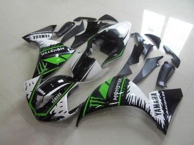 Aftermarket White Green Monster 09-11 Yamaha YZF R1 Motorcycle Fairings Sale