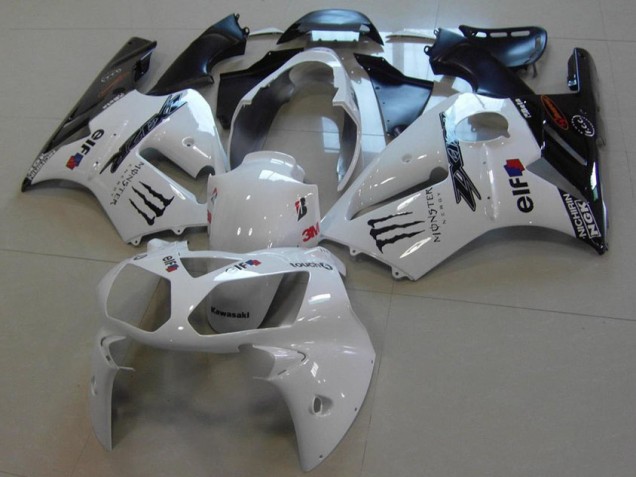Aftermarket White Monster 02-05 Kawasaki Ninja ZX12R 2002-2005 White Monster Kawasaki Ninja ZX12R Motorcycle Fairings Sale