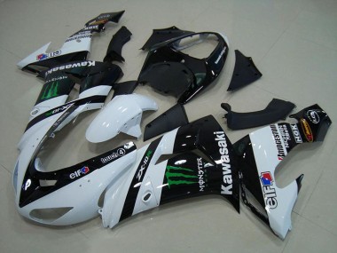 Aftermarket White Monster 06-07 Kawasaki Ninja ZX10R Motorcycle Fairings Sale