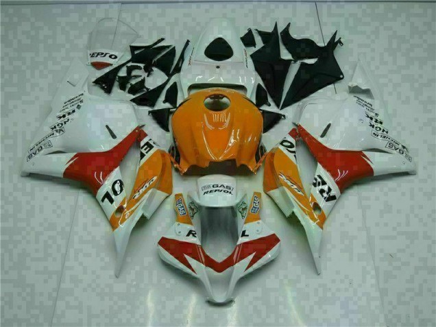 Aftermarket White Orange 09-12 Honda CBR600RR Motorcycle Fairings Sale