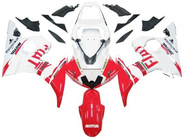 Aftermarket White Red Fiat 03-05 Yamaha YZF R6 Motorcycle Fairings Sale Aftermarket White Red Fiat 03-05 Yamaha YZF R6 Motorcycle Fairings Sale