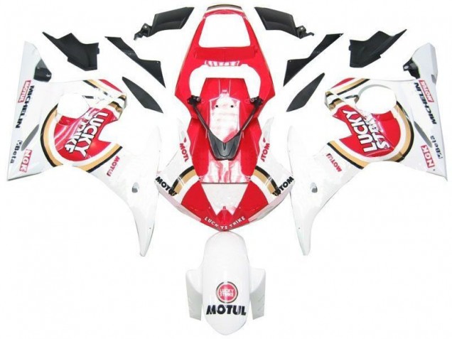 Aftermarket White Red Lucky Strike 03-05 Yamaha YZF R6 Motorcycle Fairings Sale Aftermarket White Red Lucky Strike 03-05 Yamaha YZF R6 Motorcycle Fairings Sale