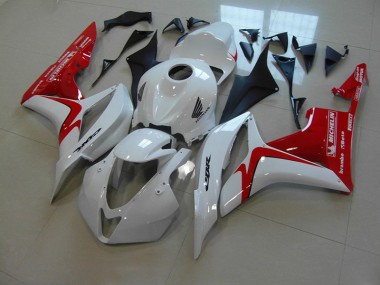 Aftermarket White Red Race Version 07-08 Honda CBR600RR Motorcycle Fairings Sale