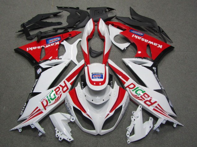 Aftermarket White Red Rapid 09-12 Kawasaki Ninja ZX6R Motorcycle Fairings Sale Aftermarket White Red Rapid 09-12 Kawasaki Ninja ZX6R Motorcycle Fairings Sale