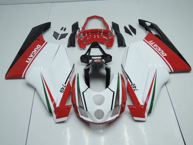 Aftermarket White Red with Tail Open 03-04 Ducati 749 999 Motorcycle Fairings Sale Aftermarket White Red with Tail Open 03-04 Ducati 749 999 Motorcycle Fairings Sale