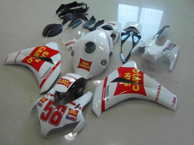 Aftermarket White San Carlo 08-11 Honda CBR1000RR Motorcycle Fairings Sale