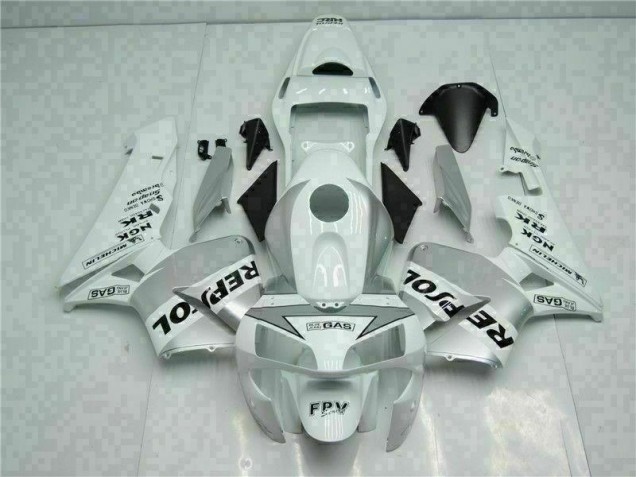 Aftermarket White Silver 03-04 Honda CBR600RR Motorcycle Fairings Sale