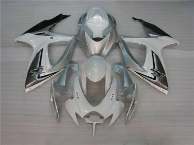 Aftermarket White Silver 06-07 Suzuki GSXR 600/750 Motorcycle Fairings & Bodywork Sale