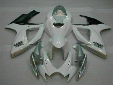 Aftermarket White Silver 06-07 Suzuki GSXR 600/750 Motorcycle Fairings Sale
