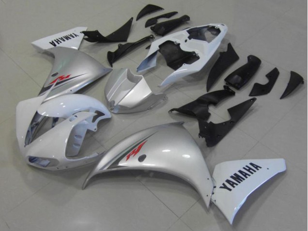 Aftermarket White Silver 12-14 Yamaha YZF R1 Motorcycle Fairings Sale Aftermarket White Silver 12-14 Yamaha YZF R1 Motorcycle Fairings Sale