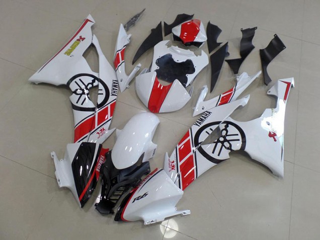 Aftermarket White with Big Yamaha Logo 08-16 Yamaha YZF R6 Motorcycle Fairings Sale
