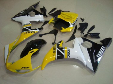 Aftermarket Yellow Aniversary 03-05 Yamaha YZF R6 Motorcycle Fairings Sale