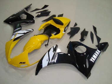 Aftermarket Yellow Black 03-05 Yamaha YZF R6 Motorcycle Fairings Sale