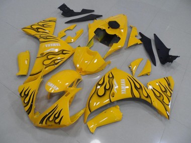 Aftermarket Yellow Black Flame 09-11 Yamaha YZF R1 Motorcycle Fairings Sale