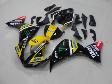 Aftermarket Yellow Black Monster 12-14 Yamaha YZF R1 Motorcycle Fairings Sale