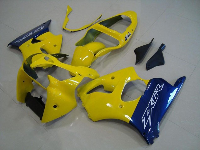 Aftermarket Yellow Blue 00-02 Kawasaki Ninja ZX6R Motorcycle Fairings Sale Aftermarket Yellow Blue 00-02 Kawasaki Ninja ZX6R Motorcycle Fairings Sale